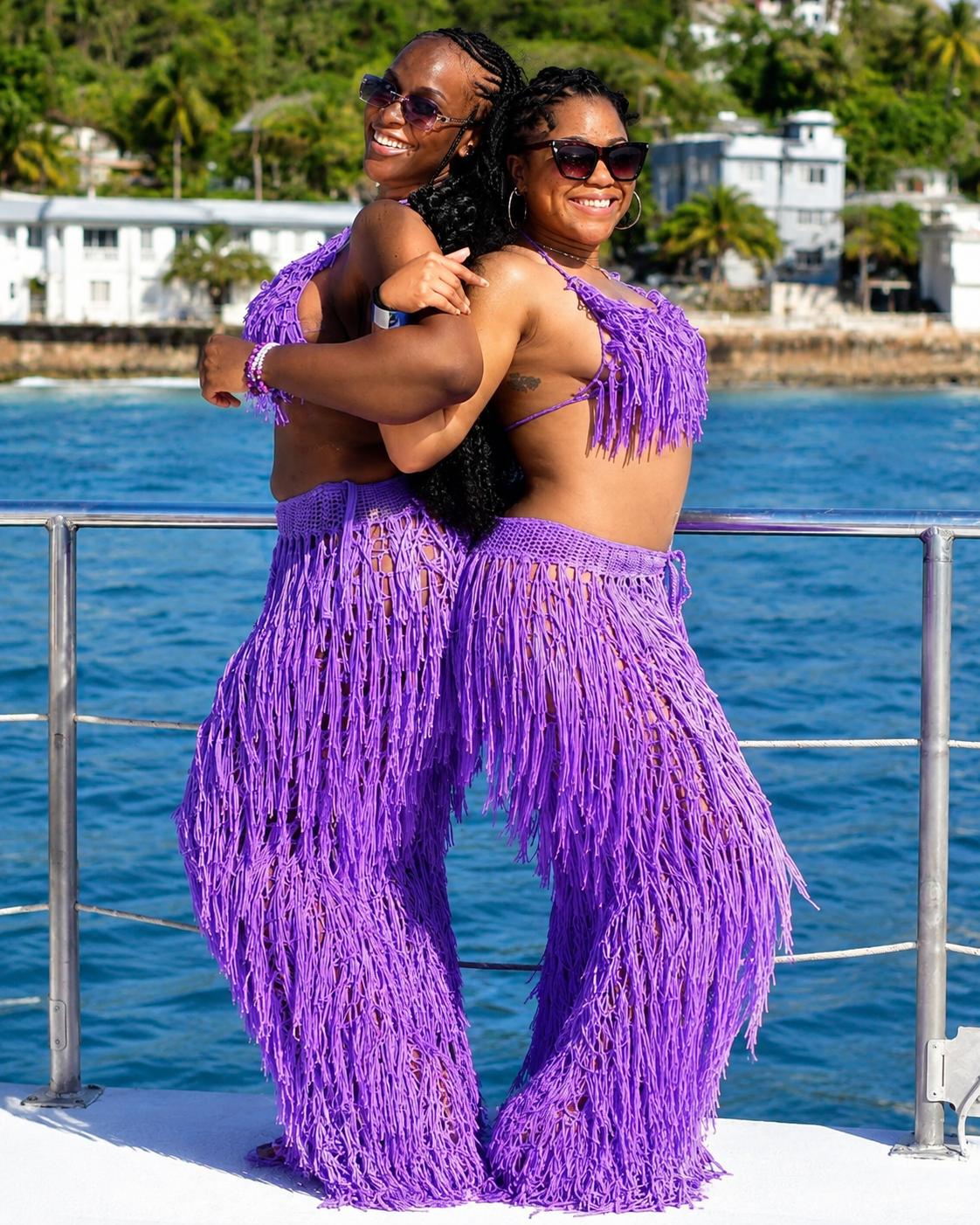 Taliyah lookbook — purple duo on boat