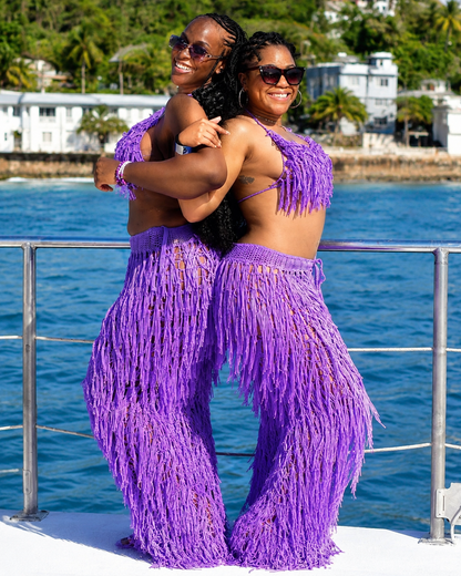 Taliyah lookbook — purple duo on boat